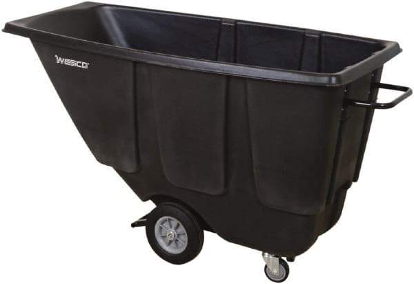 Wesco Industrial Products - 850 Lb Load Capacity, 1/2 Cu Yd, Polyethylene Tilt Truck - 21-1/2" Wide x 61-1/2" Long x 31" High, Black - USA Tool & Supply