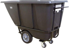 Wesco Industrial Products - 1,400 Lb Load Capacity, 1/2 Cu Yd, Polyethylene Tilt Truck - 21-1/2" Wide x 61-1/2" Long x 31" High, Black - USA Tool & Supply