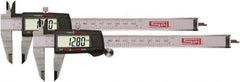 SPI - 0 to 150mm Range, 0.03mm Resolution, Electronic Caliper - Stainless Steel with 40mm Stainless Steel Jaws, 0.001" Accuracy - USA Tool & Supply