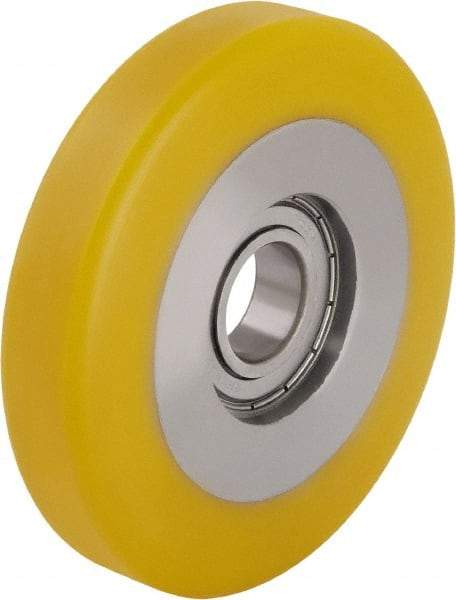 Blickle - 5 Inch Diameter x 63/64 Inch Wide, Polyurethane-Elastomer Blickle Extrathane Caster Wheel - 605 Lb. Capacity, 13/16 Inch Axle Diameter, Ball Bearing - USA Tool & Supply