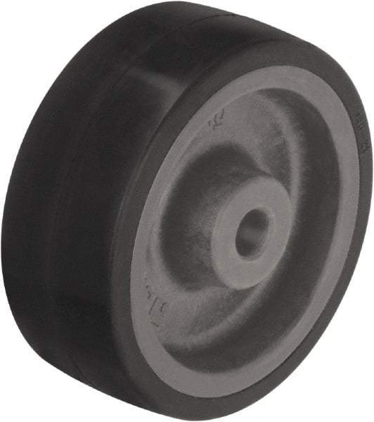 Blickle - 5 Inch Diameter x 1-37/64 Inch Wide, Heat-Resistant Silicone Rubber Caster Wheel - 264 Lb. Capacity, 1/2 Inch Axle Diameter, Plain Bore Bearing - USA Tool & Supply