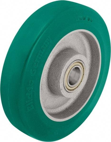 Blickle - 6-1/2 Inch Diameter x 1-31/32 Inch Wide, Polyurethane-Elastomer Blickle Softhane Caster Wheel - 1,320 Lb. Capacity, 25/32 Inch Axle Diameter, Ball Bearing - USA Tool & Supply