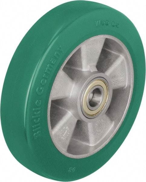 Blickle - 8 Inch Diameter x 1-31/32 Inch Wide, Polyurethane-Elastomer Blickle Softhane Caster Wheel - 1,540 Lb. Capacity, 25/32 Inch Axle Diameter, Ball Bearing - USA Tool & Supply