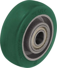 Blickle - 4 Inch Diameter x 1-37/64 Inch Wide, Polyurethane-Elastomer Blickle Softhane Caster Wheel - 660 Lb. Capacity, 19/32 Inch Axle Diameter, Ball Bearing - USA Tool & Supply