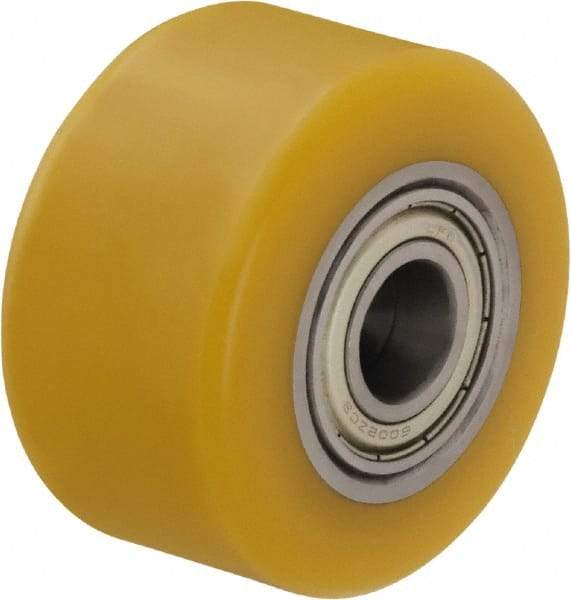 Blickle - 2 Inch Diameter x 1-29/64 Inch Wide, Polyurethane-Elastomer Blickle Extrathane Caster Wheel - 330 Lb. Capacity, 5/16 Inch Axle Diameter, Ball Bearing - USA Tool & Supply