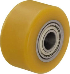 Blickle - 1-3/8 Inch Diameter x 1-1/16 Inch Wide, Polyurethane-Elastomer Blickle Extrathane Caster Wheel - 220 Lb. Capacity, 1/4 Inch Axle Diameter, Ball Bearing - USA Tool & Supply