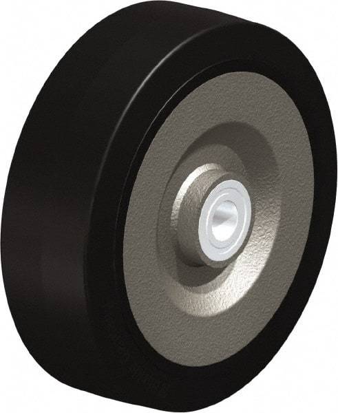 Blickle - 10 Inch Diameter x 3-9/64 Inch Wide, Solid Rubber Caster Wheel - 2,200 Lb. Capacity, 1 Inch Axle Diameter, Ball Bearing - USA Tool & Supply