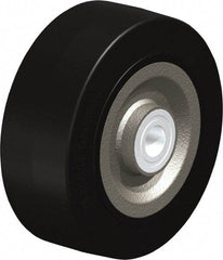 Blickle - 8 Inch Diameter x 3-9/64 Inch Wide, Solid Rubber Caster Wheel - 1,870 Lb. Capacity, 1 Inch Axle Diameter, Ball Bearing - USA Tool & Supply
