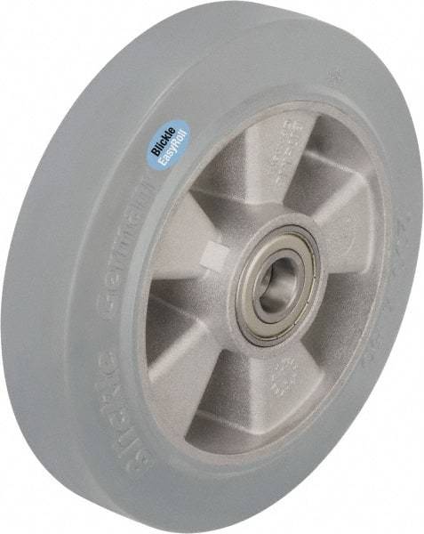 Blickle - 6-1/2 Inch Diameter x 1-31/32 Inch Wide, Solid Rubber Caster Wheel - 880 Lb. Capacity, 1 Inch Axle Diameter, Ball Bearing - USA Tool & Supply