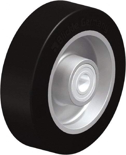Blickle - 5 Inch Diameter x 1-37/64 Inch Wide, Solid Rubber Caster Wheel - 550 Lb. Capacity, 19/32 Inch Axle Diameter, Ball Bearing - USA Tool & Supply