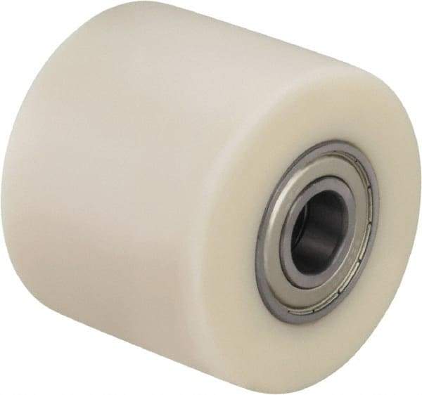 Blickle - 3 Inch Diameter x 1-37/64 Inch Wide, Impact-Resistant Cast Nylon Caster Wheel - 2,200 Lb. Capacity, 25/32 Inch Axle Diameter, Ball Bearing - USA Tool & Supply