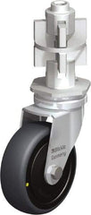 Blickle - 3" Diam x 63/64" Wide x 4" OAH Metal Expander Mount Swivel Caster - Rubber Elastomer (TPE), 110 Lb Capacity, Ball Bearing, Metal Expander Stem - USA Tool & Supply