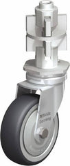 Blickle - 3" Diam x 63/64" Wide x 4" OAH Metal Expander Mount Swivel Caster - Rubber Elastomer (TPE), 165 Lb Capacity, Ball Bearing, Metal Expander Stem - USA Tool & Supply