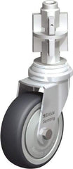 Blickle - 3" Diam x 63/64" Wide x 4" OAH Metal Expander Mount Swivel Caster - Rubber Elastomer (TPE), 165 Lb Capacity, Ball Bearing, Metal Expander Stem - USA Tool & Supply