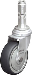 Blickle - 3" Diam x 63/64" Wide x 4" OAH Metal Expander Mount Swivel Caster - Rubber Elastomer (TPE), 165 Lb Capacity, Ball Bearing, Metal Expander Stem - USA Tool & Supply
