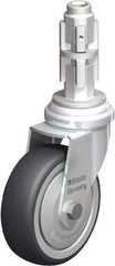 Blickle - 3" Diam x 63/64" Wide x 4" OAH Metal Expander Mount Swivel Caster - Rubber Elastomer (TPE), 165 Lb Capacity, Ball Bearing, Metal Expander Stem - USA Tool & Supply