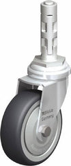 Blickle - 3" Diam x 63/64" Wide x 4" OAH Metal Expander Mount Swivel Caster - Rubber Elastomer (TPE), 165 Lb Capacity, Ball Bearing, Metal Expander Stem - USA Tool & Supply