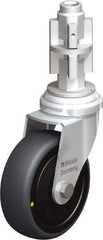 Blickle - 3" Diam x 63/64" Wide x 4" OAH Metal Expander Mount Swivel Caster - Rubber Elastomer (TPE), 110 Lb Capacity, Ball Bearing, Metal Expander Stem - USA Tool & Supply