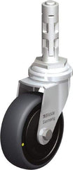 Blickle - 3" Diam x 63/64" Wide x 4" OAH Metal Expander Mount Swivel Caster - Rubber Elastomer (TPE), 110 Lb Capacity, Ball Bearing, Metal Expander Stem - USA Tool & Supply