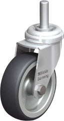 Blickle - 3" Diam x 63/64" Wide x 3-27/32" OAH Stem Mount Swivel Caster - Rubber Elastomer (TPE), 165 Lb Capacity, Plain Bore Bearing, 3/8 x 1-13/16" Threaded Stem - USA Tool & Supply