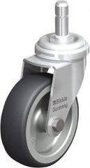 Blickle - 3" Diam x 63/64" Wide x 3-55/64" OAH Stem Mount Swivel Caster - Rubber Elastomer (TPE), 165 Lb Capacity, Plain Bore Bearing, Friction Stem - USA Tool & Supply