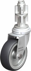 Blickle - 3" Diam x 63/64" Wide x 4" OAH Metal Expander Mount Swivel Caster - Rubber Elastomer (TPE), 165 Lb Capacity, Plain Bore Bearing, Metal Expander Stem - USA Tool & Supply