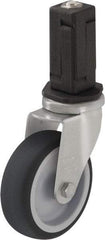 Blickle - 3" Diam x 63/64" Wide x 4" OAH Stem Mount Swivel Caster - Rubber Elastomer (TPE), 165 Lb Capacity, Ball Bearing, Square Stem - USA Tool & Supply