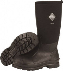Honeywell - Men's Size 12 Wide Width Reinforced Knee Boot - Black, Neoprene Upper, Rubber Outsole, 16" High, Pull-On - USA Tool & Supply