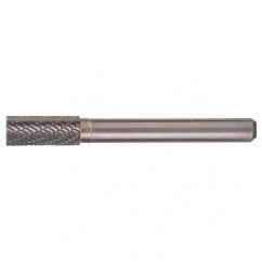 SB-3 Double Cut Solid Carbide Bur-Cylindrical with End Cut - USA Tool & Supply