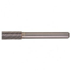 SB-3 Double Cut Solid Carbide Bur-Cylindrical with End Cut - USA Tool & Supply