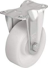 Blickle - 5" Diam x 1-9/16" Wide x 6-1/8" OAH Top Plate Mount Rigid Caster - Impact-Resistant Nylon, 400 Lb Capacity, Ball Bearing, 3-5/8 x 2-1/2" Plate - USA Tool & Supply