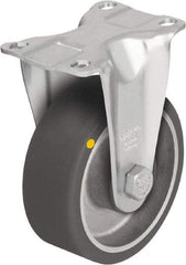 Blickle - 5" Diam x 1-9/16" Wide x 6-1/8" OAH Top Plate Mount Rigid Caster - Polyurethane-Elastomer Blickle Softhane, 400 Lb Capacity, Ball Bearing, 3-5/8 x 2-1/2" Plate - USA Tool & Supply