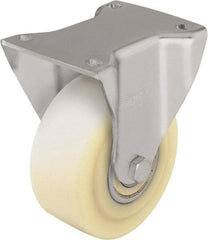 Blickle - 4" Diam x 1-37/64" Wide x 5-1/2" OAH Top Plate Mount Rigid Caster - Impact-Resistant Cast Nylon, 1,540 Lb Capacity, Ball Bearing, 3-15/16 x 3-3/8" Plate - USA Tool & Supply