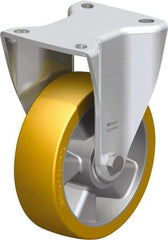 Blickle - 5" Diam x 1-37/64" Wide x 6-1/2" OAH Top Plate Mount Rigid Caster - Polyurethane-Elastomer Blickle Softhane, 770 Lb Capacity, Ball Bearing, 3-15/16 x 3-3/8" Plate - USA Tool & Supply