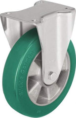 Blickle - 6-1/2" Diam x 1-31/32" Wide x 7-61/64" OAH Top Plate Mount Rigid Caster - Polyurethane-Elastomer Blickle Softhane, 1,210 Lb Capacity, Ball Bearing, 5-1/2 x 4-3/8" Plate - USA Tool & Supply