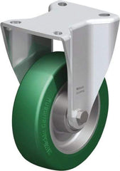 Blickle - 5" Diam x 1-37/64" Wide x 6-1/2" OAH Top Plate Mount Rigid Caster - Polyurethane-Elastomer Blickle Softhane, 770 Lb Capacity, Ball Bearing, 3-15/16 x 3-3/8" Plate - USA Tool & Supply