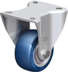 Blickle - 3" Diam x 1-37/64" Wide x 4-23/32" OAH Top Plate Mount Rigid Caster - Polyurethane-Elastomer Blickle Besthane, 506 Lb Capacity, Ball Bearing, 3-15/16 x 3-3/8" Plate - USA Tool & Supply