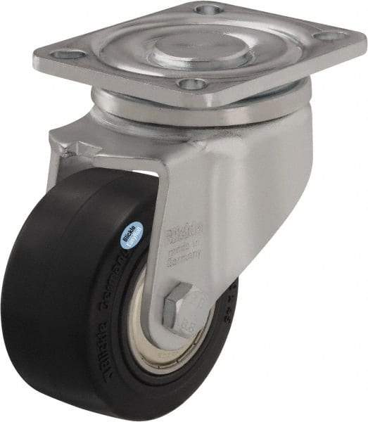 Blickle - 3" Diam x 1-29/64" Wide x 4-23/32" OAH Top Plate Mount Swivel Caster - Impact-Resistant Nylon, 770 Lb Capacity, Ball Bearing, 3-15/16 x 3-3/8" Plate - USA Tool & Supply