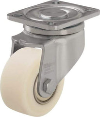 Blickle - 3" Diam x 1-37/64" Wide x 4-23/32" OAH Top Plate Mount Swivel Caster - Impact-Resistant Cast Nylon, 1,540 Lb Capacity, Ball Bearing, 3-15/16 x 3-3/8" Plate - USA Tool & Supply