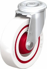 Blickle - 5" Diam x 1-3/8" Wide x 5-29/32" OAH Hollow Kingpin Mount Swivel Caster - Impact-Resistant Nylon, 330 Lb Capacity, Ball Bearing, Hollow Kingpin Stem - USA Tool & Supply