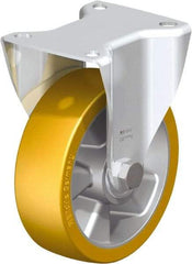 Blickle - 5" Diam x 1-9/16" Wide x 6-7/64" OAH Top Plate Mount Rigid Caster - Polyurethane-Elastomer Blickle Softhane, 770 Lb Capacity, Ball Bearing, 3-15/16 x 3-3/8" Plate - USA Tool & Supply