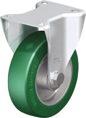 Blickle - 5" Diam x 1-9/16" Wide x 6-7/64" OAH Top Plate Mount Rigid Caster - Polyurethane-Elastomer Blickle Softhane, 770 Lb Capacity, Ball Bearing, 3-15/16 x 3-3/8" Plate - USA Tool & Supply
