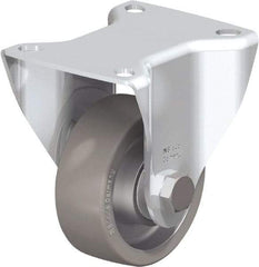 Blickle - 3" Diam x 1-3/16" Wide x 4-21/64" OAH Top Plate Mount Rigid Caster - Polyurethane-Elastomer Blickle Softhane, 396 Lb Capacity, Ball Bearing, 3-15/16 x 3-3/8" Plate - USA Tool & Supply