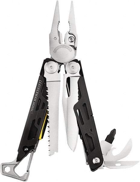 Leatherman - 19 Piece, Multi-Tool Set - Stainless Steel, 4-1/2" OAL, 4-1/2" Closed Length - USA Tool & Supply