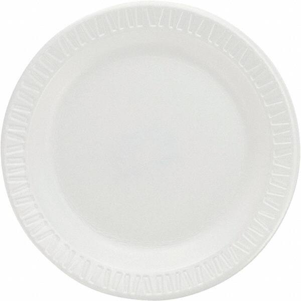 DART - Foam Dinnerware Plates, 6" - White - USA Tool & Supply