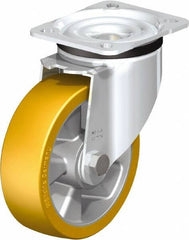 Blickle - 5" Diam x 1-9/16" Wide x 6-7/64" OAH Top Plate Mount Swivel Caster - Polyurethane-Elastomer Blickle Extrathane, 770 Lb Capacity, Ball Bearing, 3-15/16 x 3-3/8" Plate - USA Tool & Supply