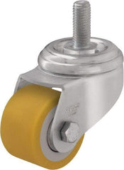 Blickle - 2" Diam x 1-19/64" Wide x 2-3/4" OAH Threaded Stem Mount Swivel Caster - Polyurethane-Elastomer Blickle Extrathane, 330 Lb Capacity, Ball Bearing, 1/2" Stem - USA Tool & Supply