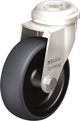 Blickle - 3" Diam x 63/64" Wide x 3-27/32" OAH Hollow Kingpin Mount Swivel Caster - Thermoplastic Rubber Elastomer (TPE), 165 Lb Capacity, Plain Bore Bearing, Hollow Kingpin Stem - USA Tool & Supply
