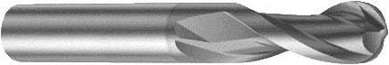 Sandvik Coromant - 3/32" Diam, 3/16" LOC, Solid Carbide Ball End Mill - Single End, 2" OAL, 1/4" Shank Diam, Ball Flute - USA Tool & Supply