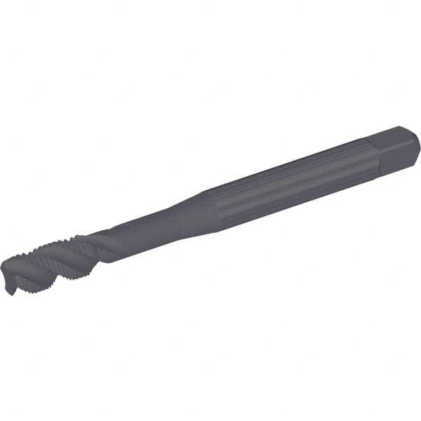 Kennametal - 7/16-14 UNC 3 Flute 2B Modified Bottoming Spiral Flute Tap - Vanadium High Speed Steel, Oxide Finish, 100mm OAL, Right Hand Flute, Right Hand Thread, Series T830 - Exact Industrial Supply
